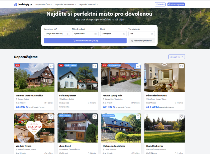 Jenpobyty.cz: ubytovací portál, který vrací peníze