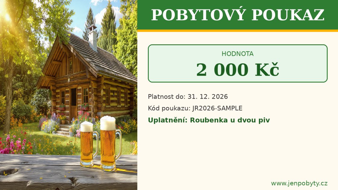 Nabízíte pobytové poukazy, či pobytové balíčky? A ví o tom někdo?